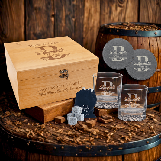 Custom Engraved Whiskey Gift Set