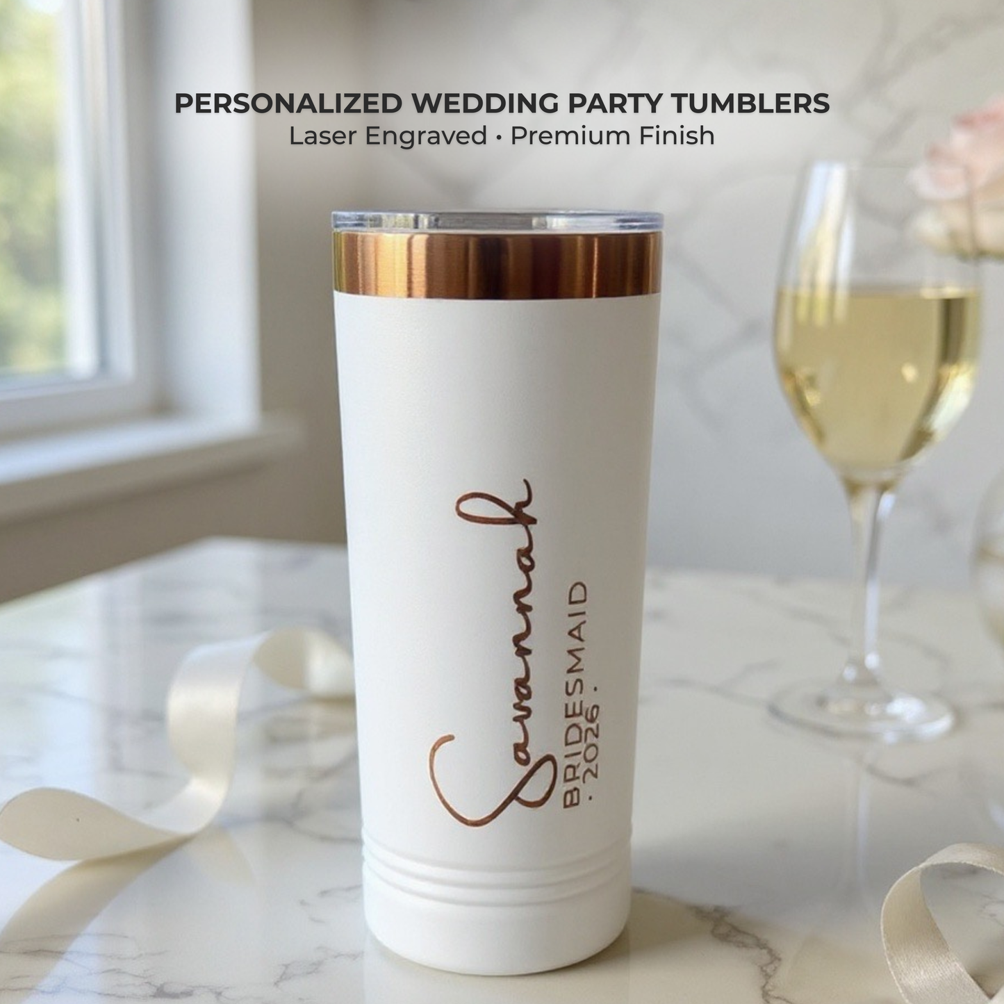 Personalized Groomsmen Tumbler | Engraved Wedding Party Gift