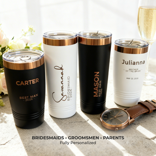 Personalized Groomsmen Tumbler | Engraved Wedding Party Gift