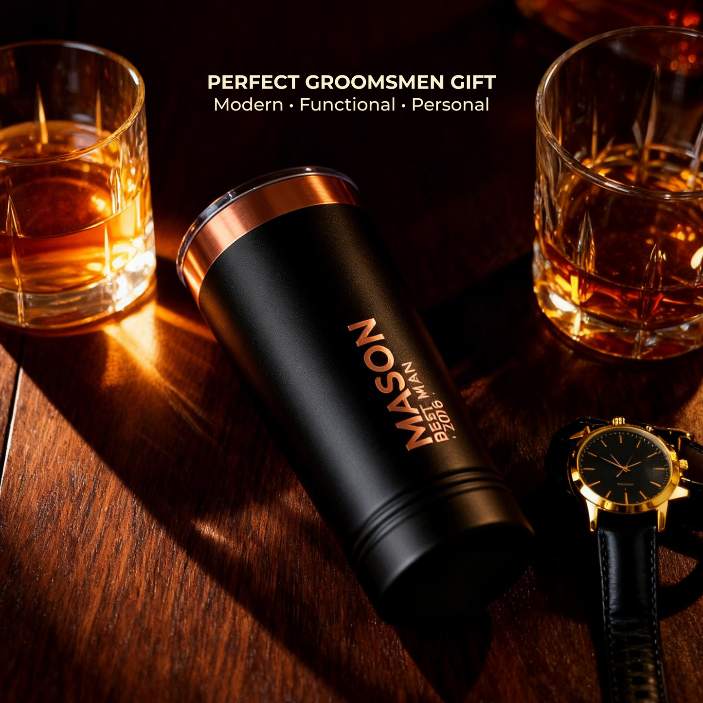 Personalized Groomsmen Tumbler | Engraved Wedding Party Gift