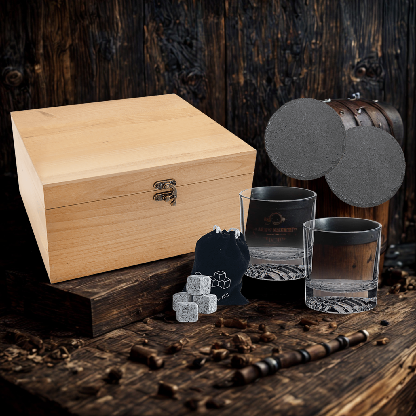 Custom Engraved Whiskey Gift Set