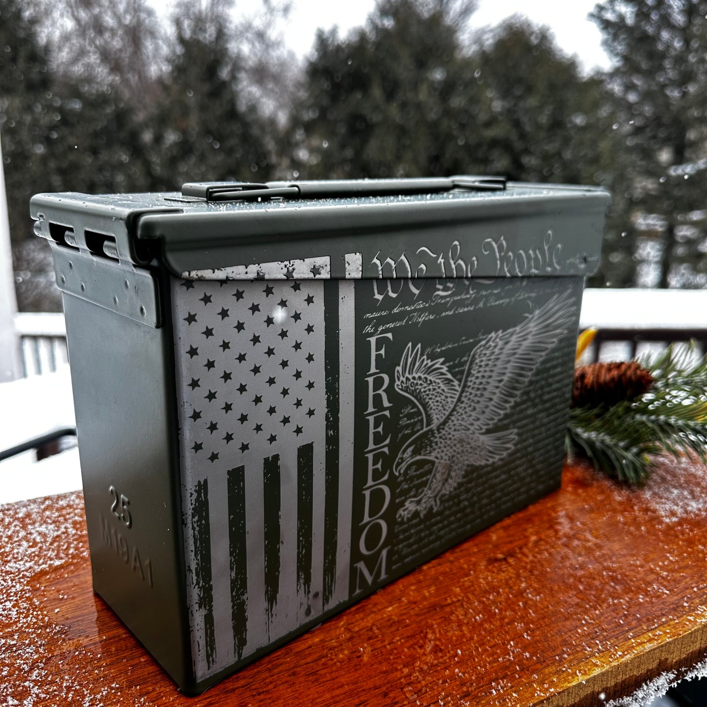 Custom Engraved Groomsmen Gift Set | Military Style Keepsake Box