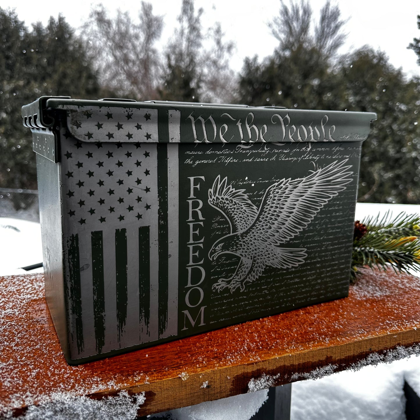 Custom Engraved Groomsmen Gift Set | Military Style Keepsake Box