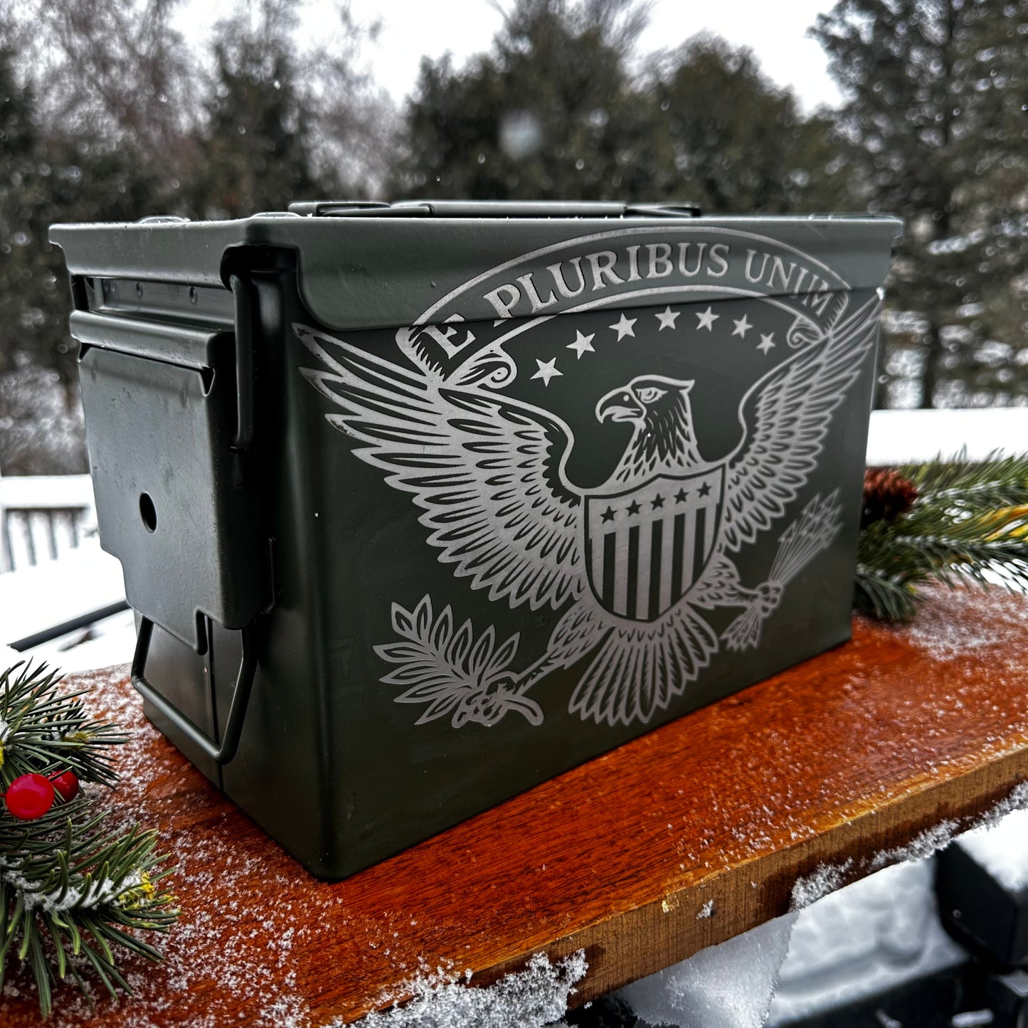 Custom Engraved Groomsmen Gift Set | Military Style Keepsake Box