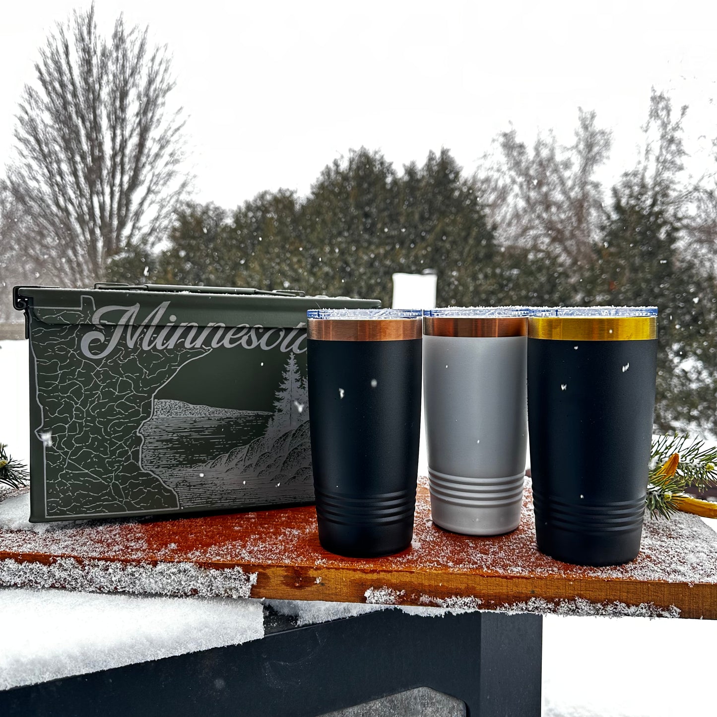 Custom Engraved Groomsmen Gift Set | Military Style Keepsake Box